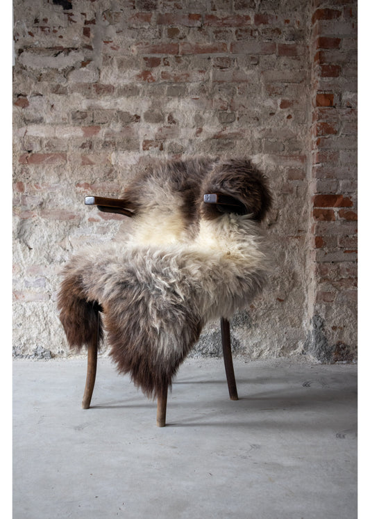 Blauwe Texelaar Schapenvacht - Zeer Exclusief 110x85 cm.)